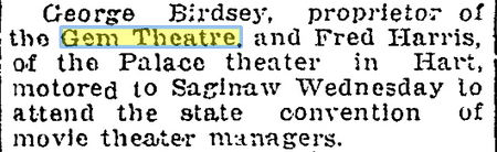 Oct 1924 Gem Theatre, Muskegon